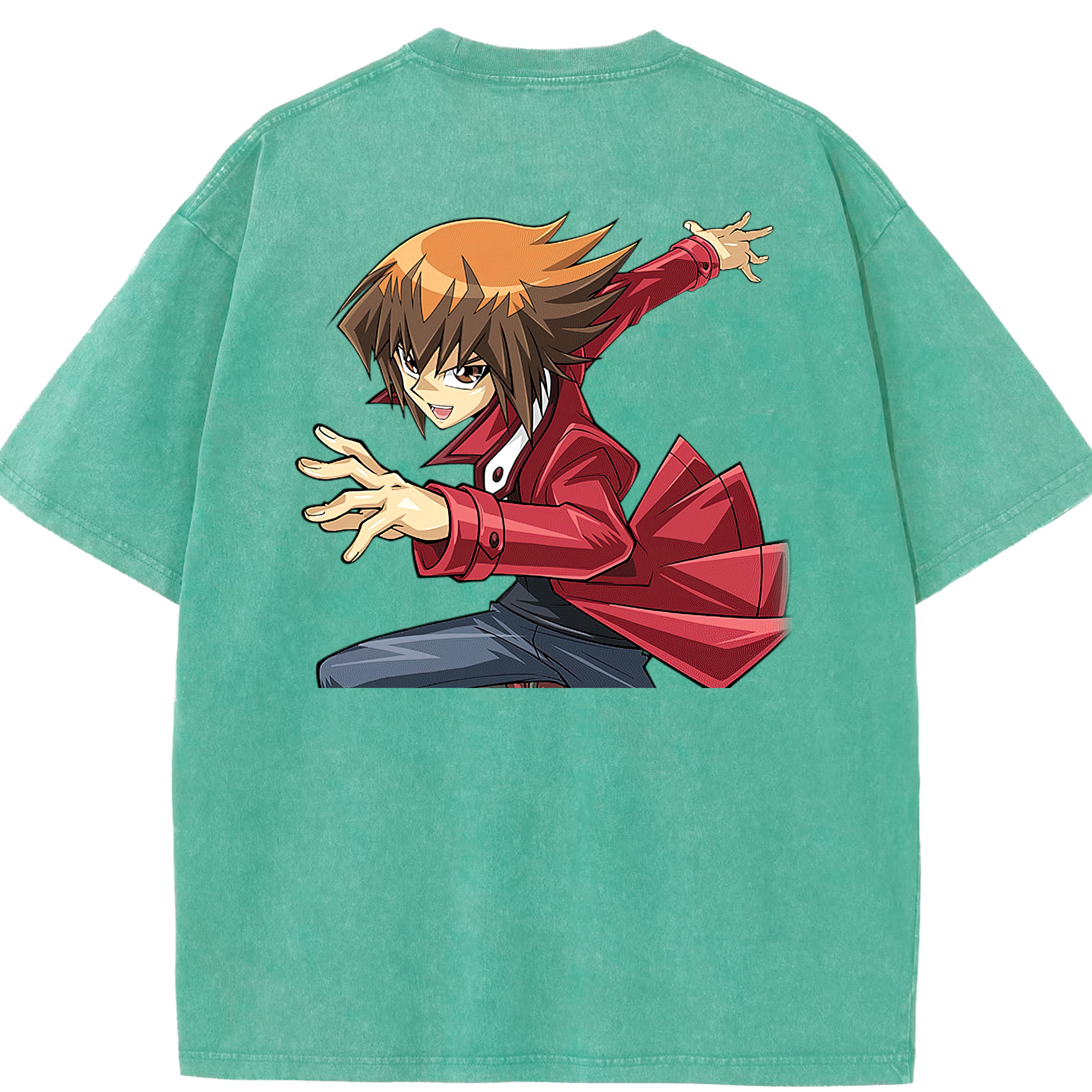 （画像用） 遊☆戯☆王 Yu-Gi-Oh! 綿100% ヴィンテージ風 半袖Tシャツ（背面プリント）